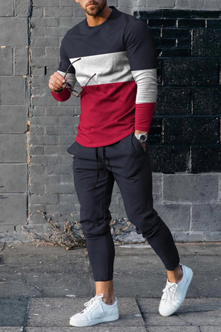 Long Sleeve Casual Sports Men Suit