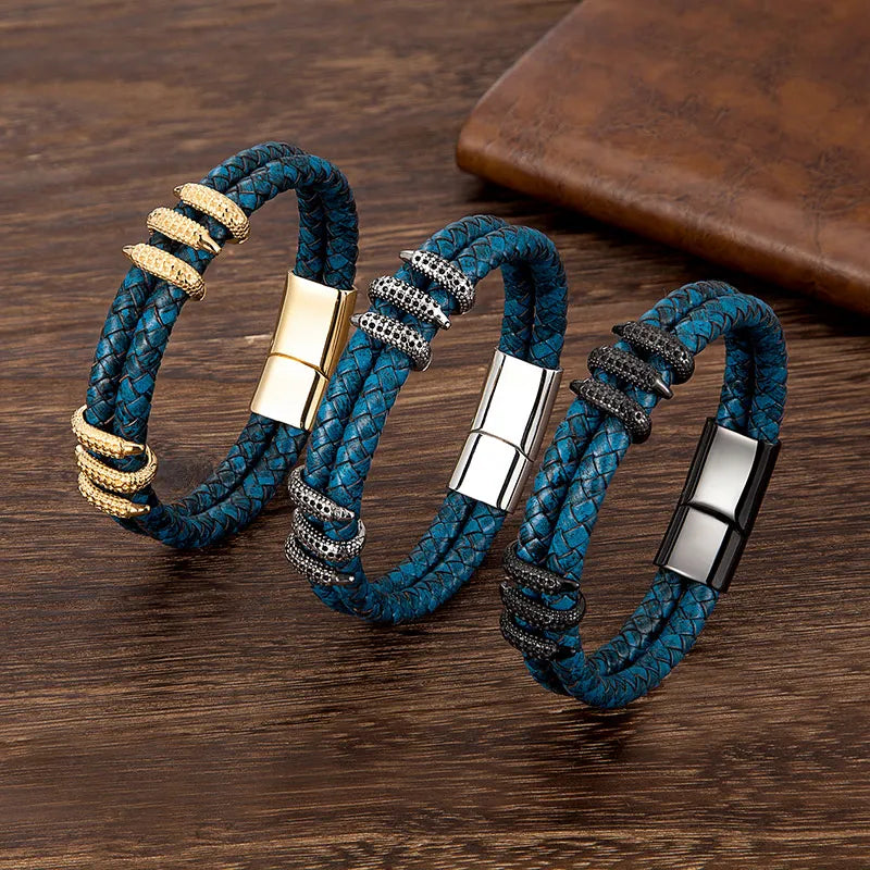 Men Vintage Leather Bracelet