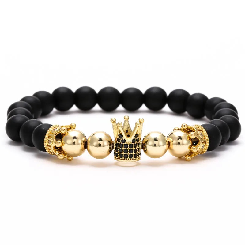 Fashion Micro CZ King crown charm bracelet