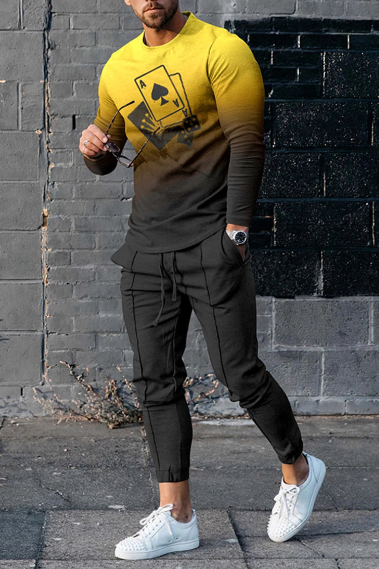 Long Sleeve Casual Sports Men Suit